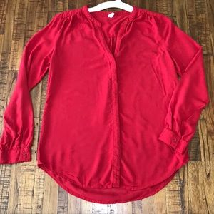 Old Navy Women’s M button down dress shirt red